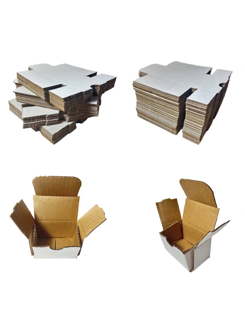 White Corrugated Box 80 Count Packaging  3  5/8 x 2  1/4 x 2  1/4 Shipper Mailer